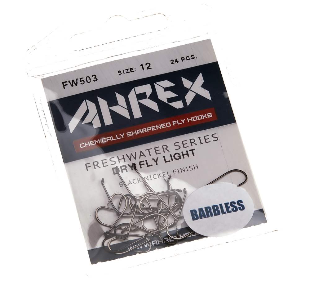 Ahrex Fw504 Short Shank Dry Barbed #18 Trout Fly Tying Hooks